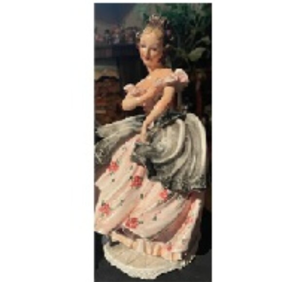 Carlo Mollica Italy-Victorian Rococo-Dressed Dancers – 1930-1940 Signed - Picture 3 of 7